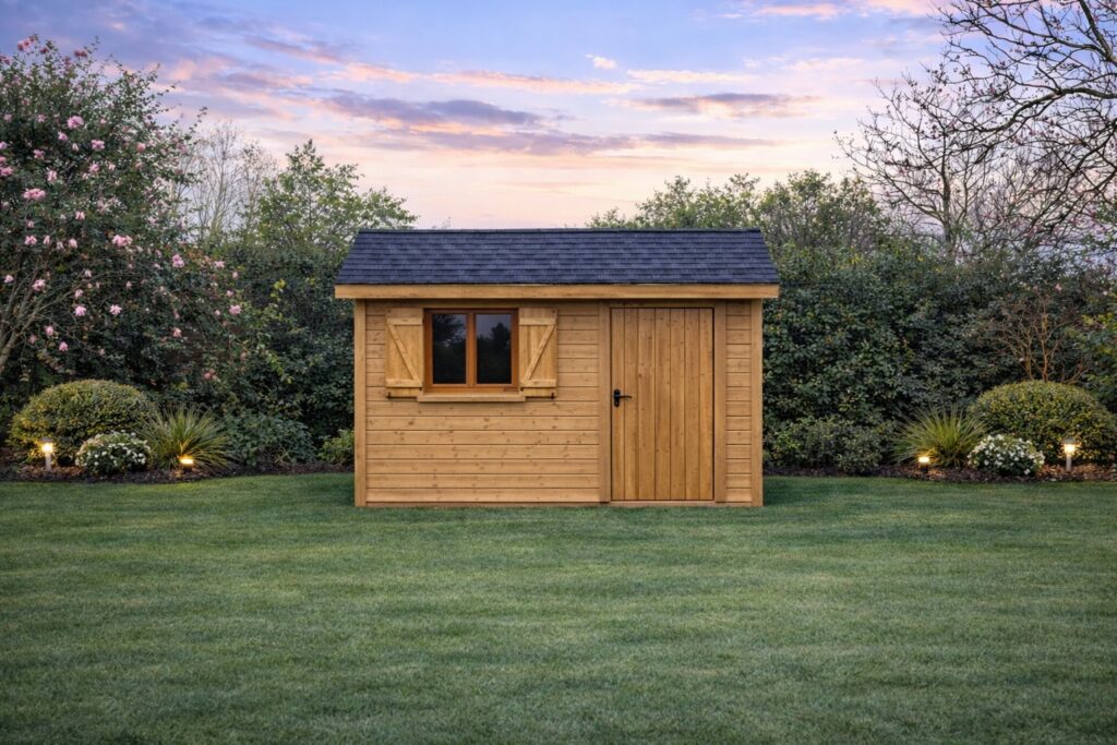 Abri de jardin en bois mono pente