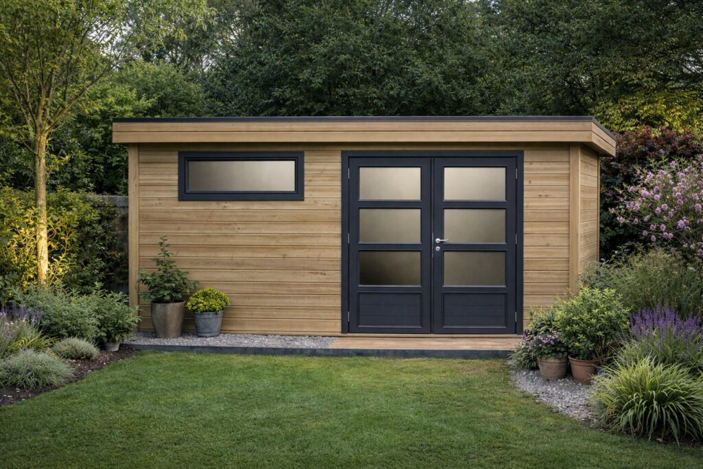 Abri de jardin toit plat