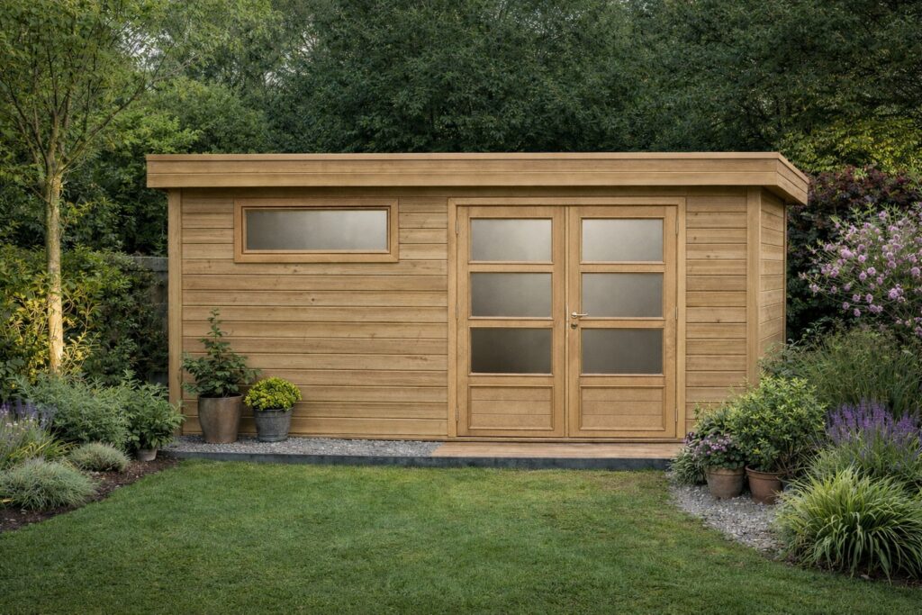 Abri de jardin toit plat