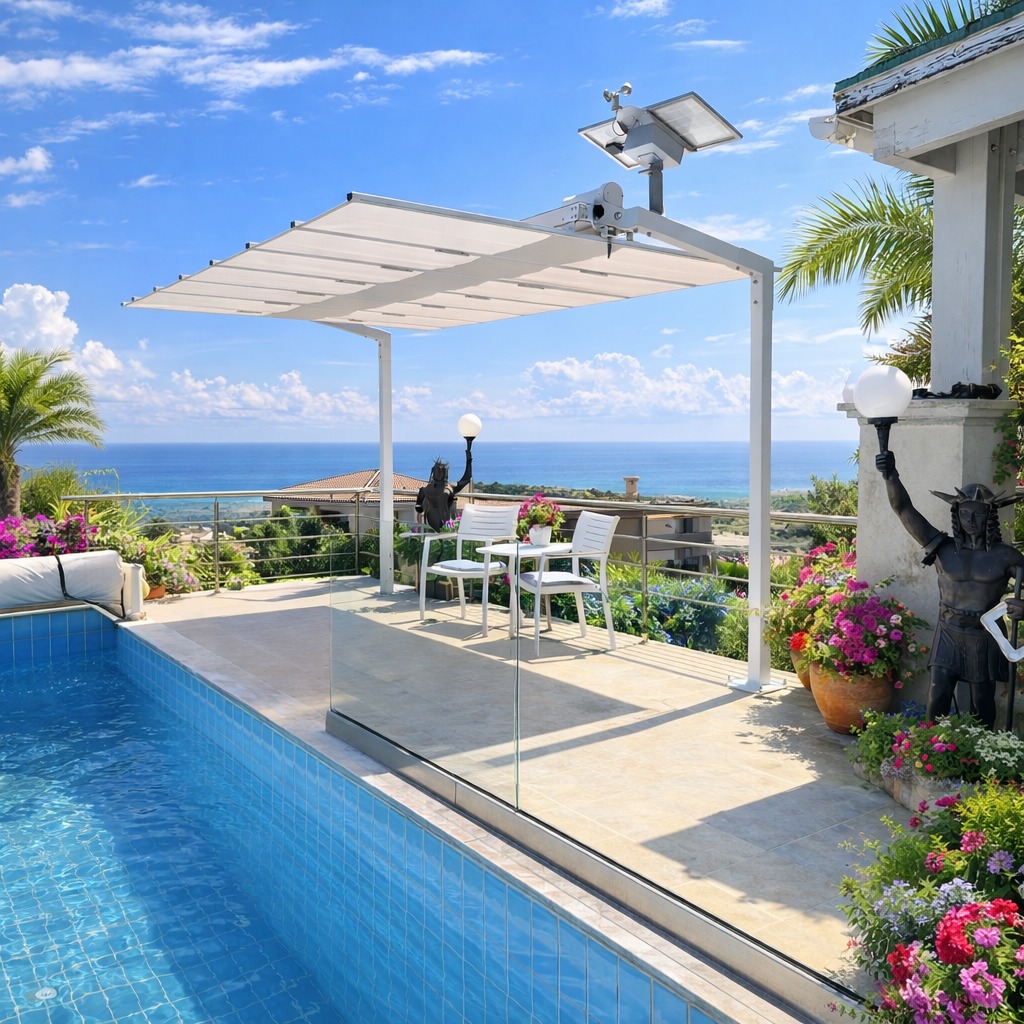 Parasol déporté rectangulaire